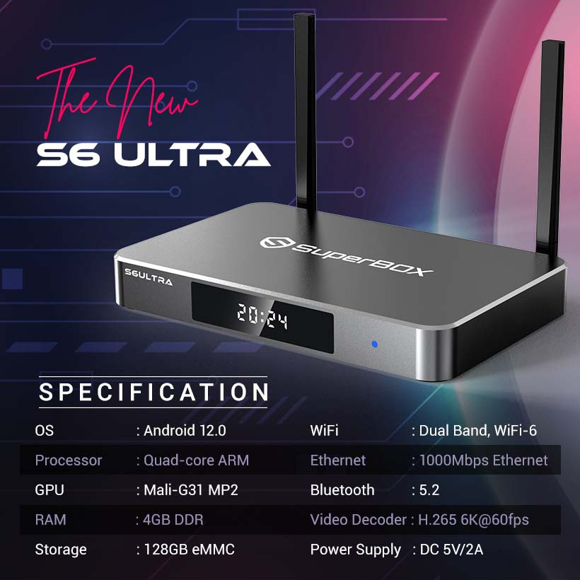 SuperBox S6 Ultra TV BOX - Authorized Distributor -Ship Same Day Can Message