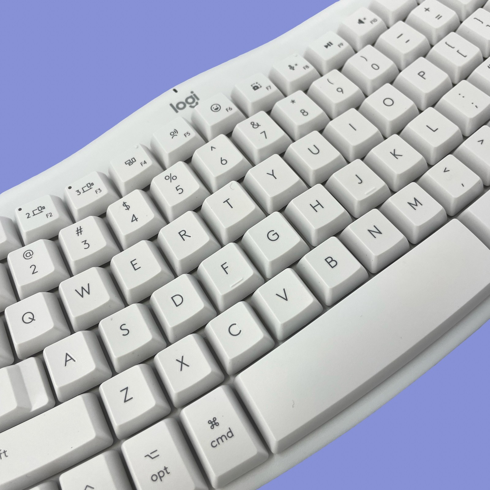 Logitech Wave Keys for Mac Wireless Ergonomic Keyboard Off White #ND1380