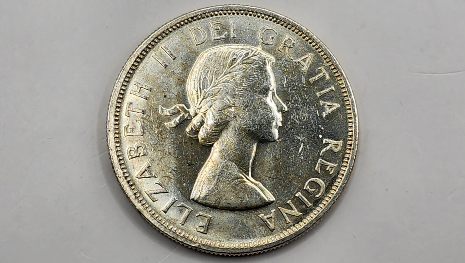 1958 Canada 1 Dollar Silver Coin - British Columbia - KM#55