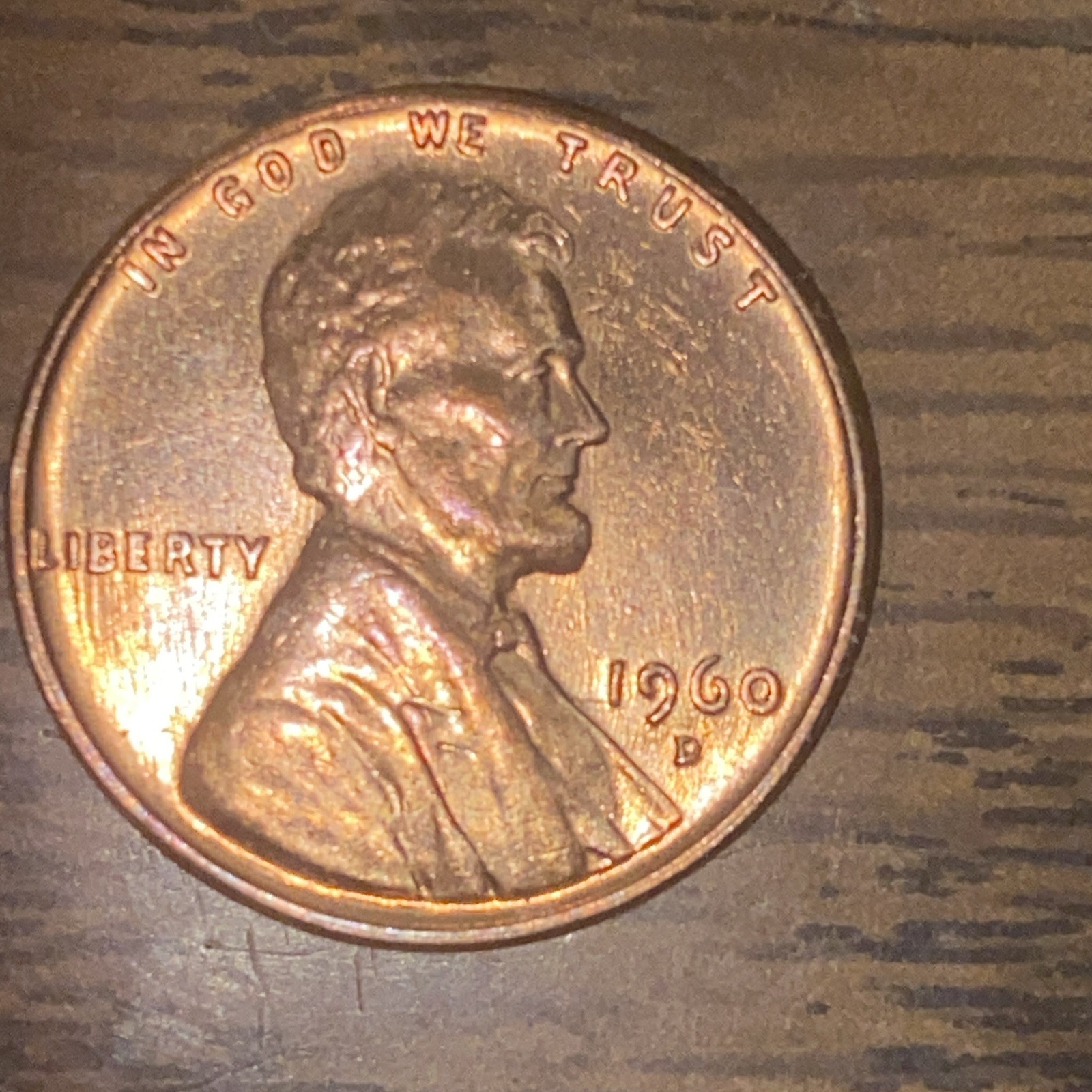 1960- D Lincoln Cent Error Filled “E” On Date $4.95 Free Shipping.