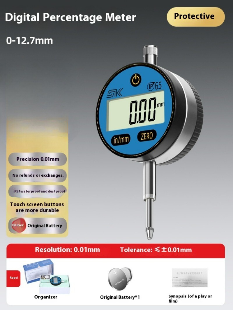 Electronic Digital Dial Indicator A Set of Waterproof Dial Gauge Measuring Head