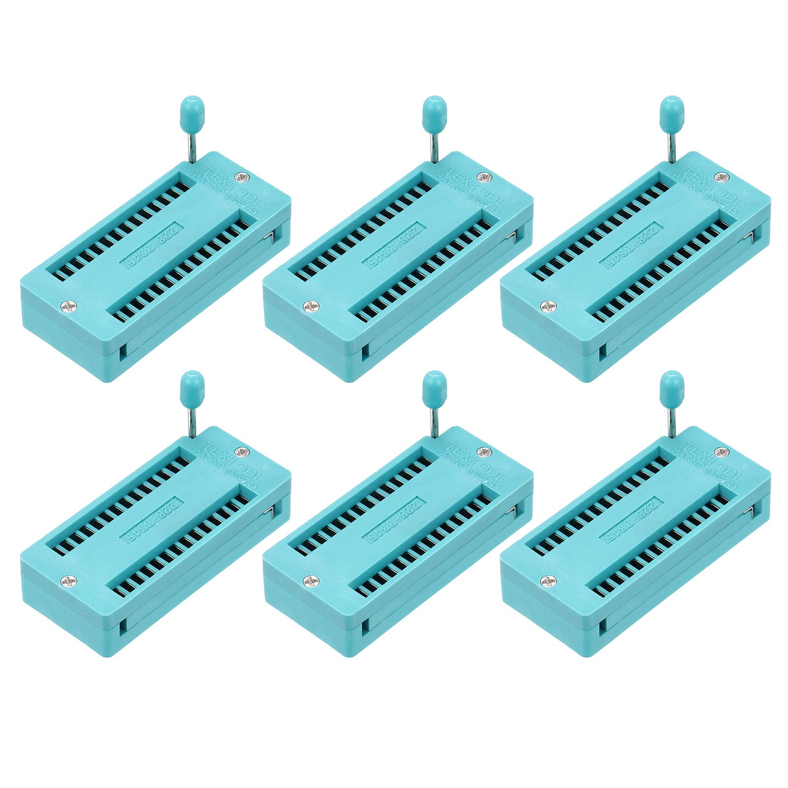 6Pcs Universal IC Test ZIF Socket 28 Pin 2.54mm Pitch DIP