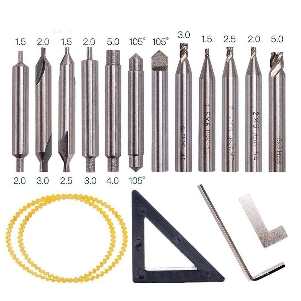 NEW 17PCS Drill Bit Set For 368A Locksmith Tool Vertical Key Machine