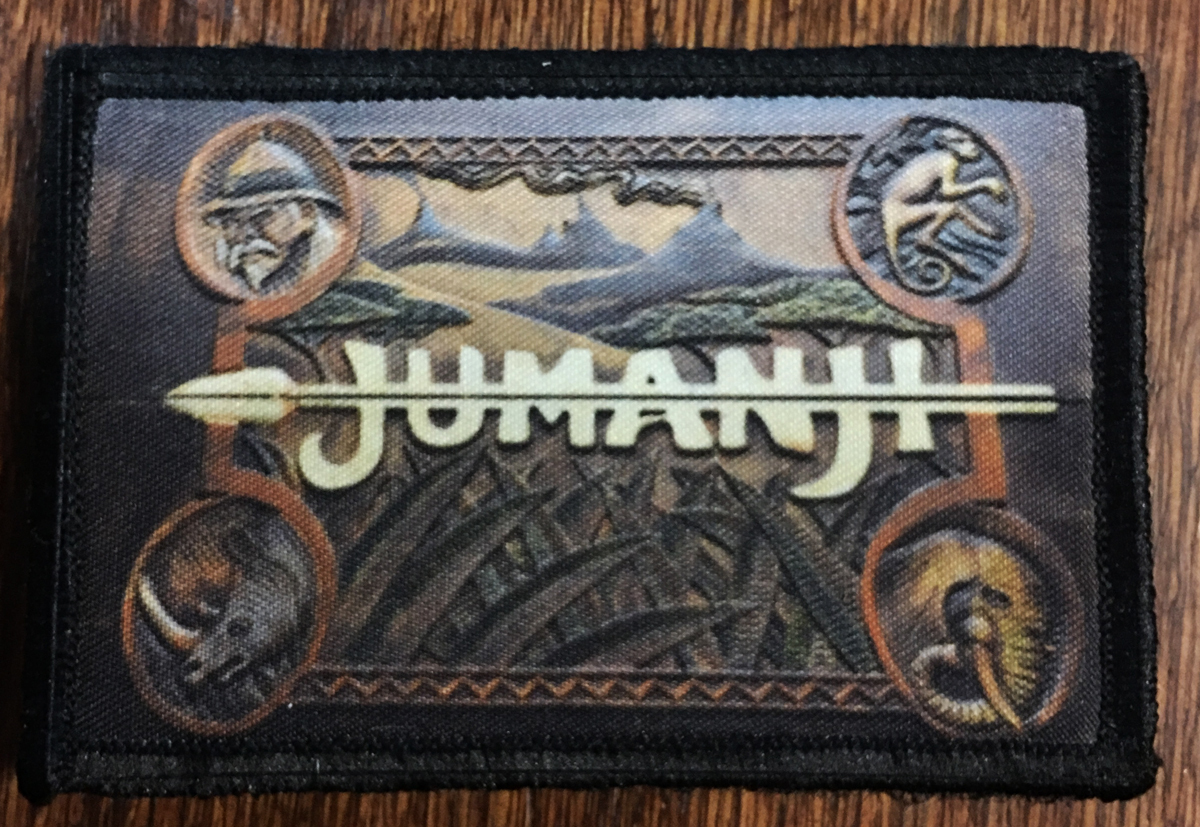Jumanji Movie Game Box Morale Patch Tactical Military Army Badge Hook Flag