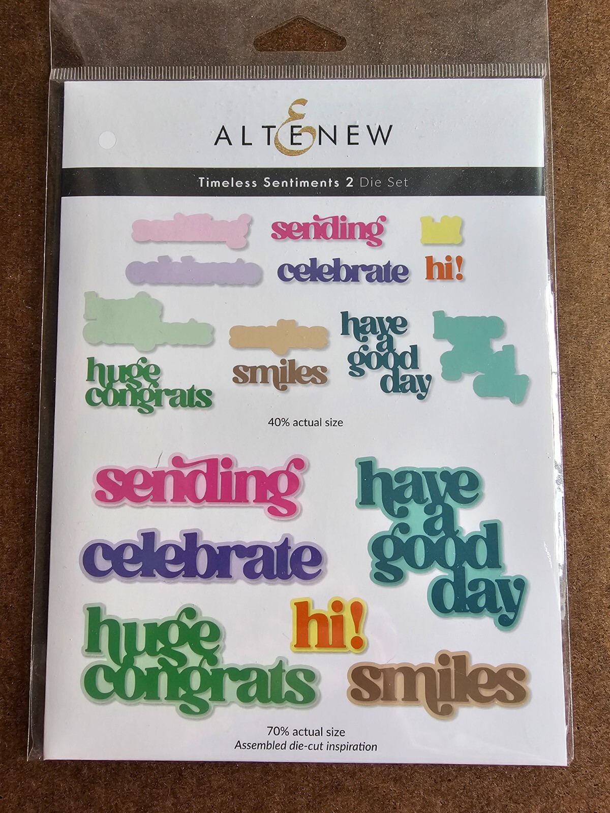 Altenew - Timeless Sentiments 2 - Metal Cutting Die Set, NIP