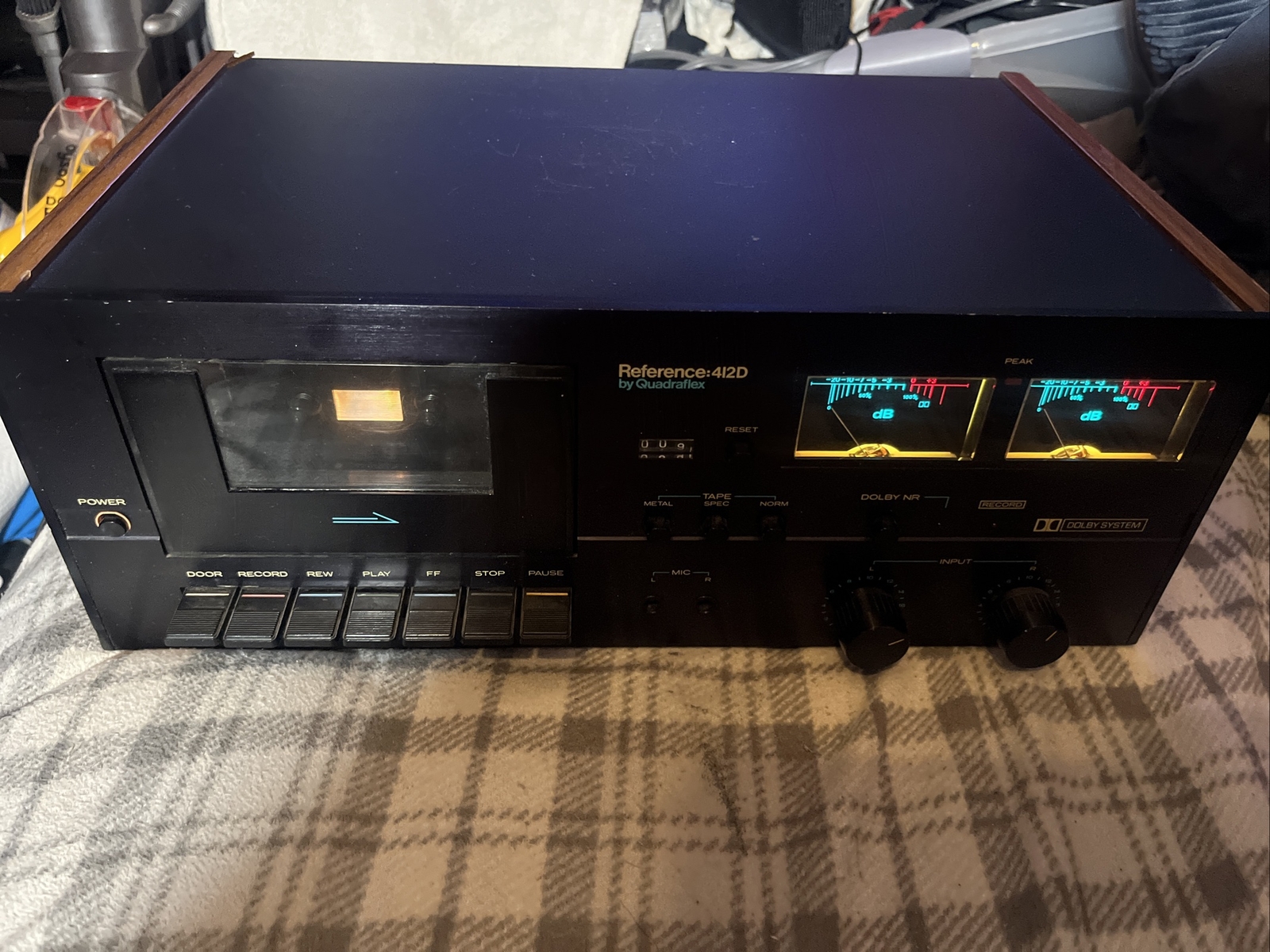 RARE QUADRAFLEX REFERENCE 412D -VINTAGE Tape Deck Needs Repair AS IS