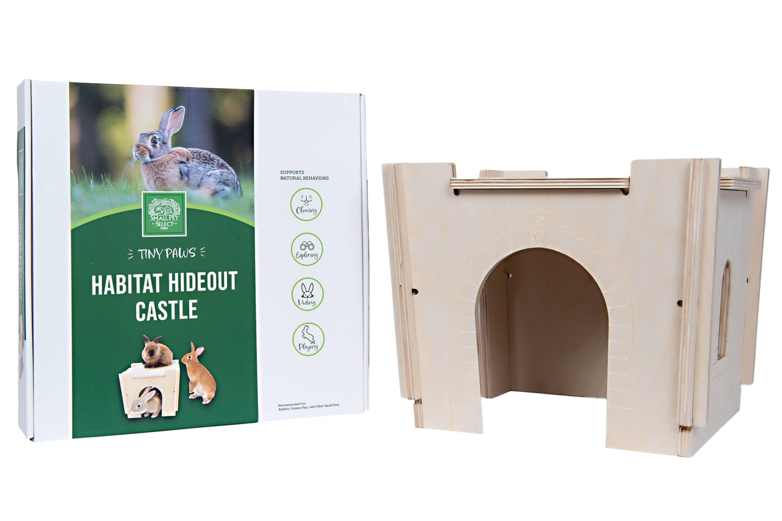 Small Pet Select Habitat Hideout Castle for Rabbits Guinea Pigs Small Animal