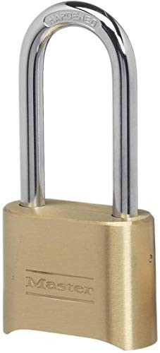 Master Lock Set-Your-Own Solid Brass Padlock with 2 1/4in. Shackle, Model#