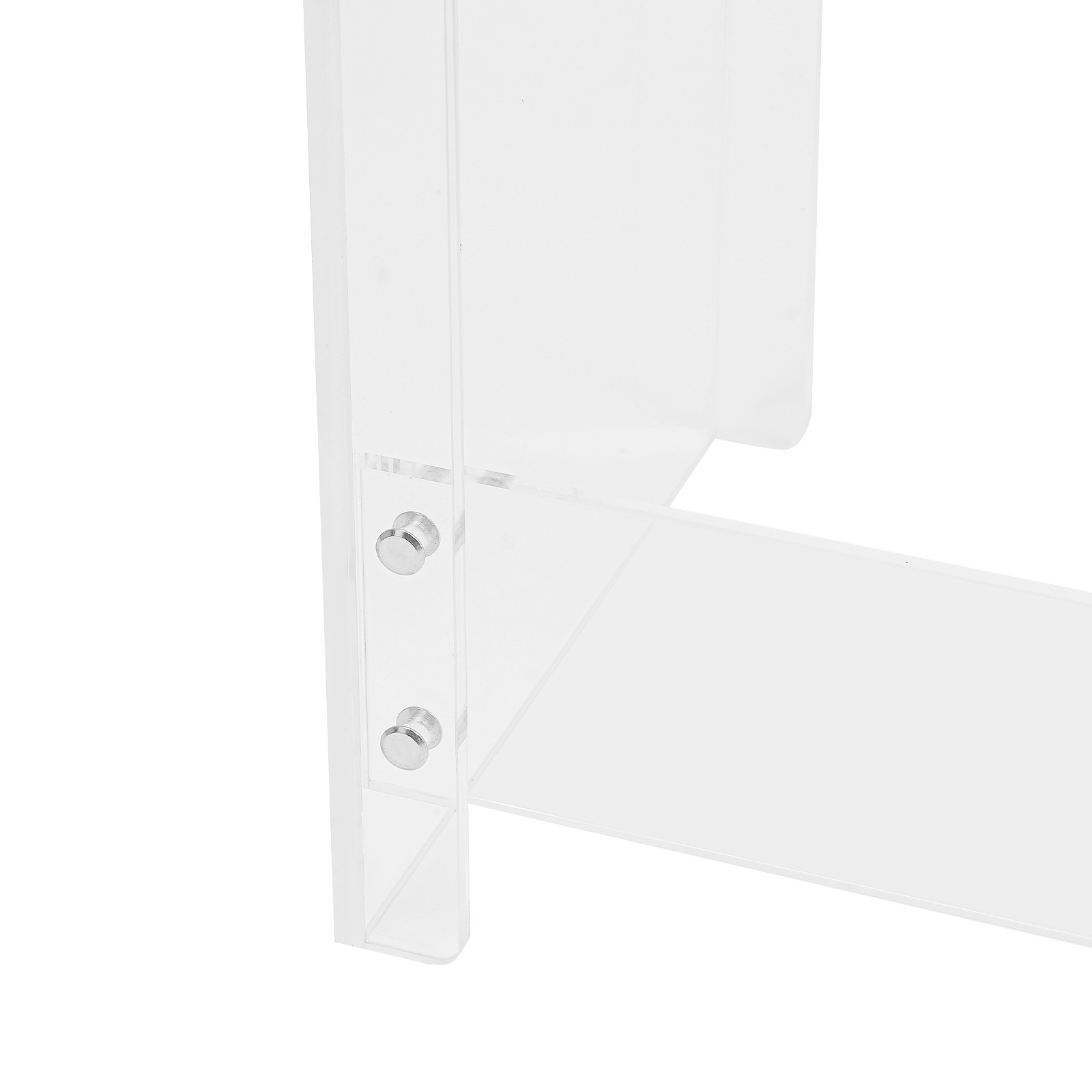 2 Tiers Modern Acrylic Desk Small Entryway Table With Open Shelves Entry Table