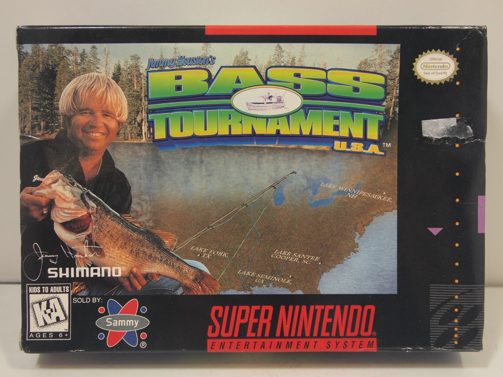 Jimmy Houston's Bass Tournament USA (Super Nintendo | SNES) Authentic BOX ONLY