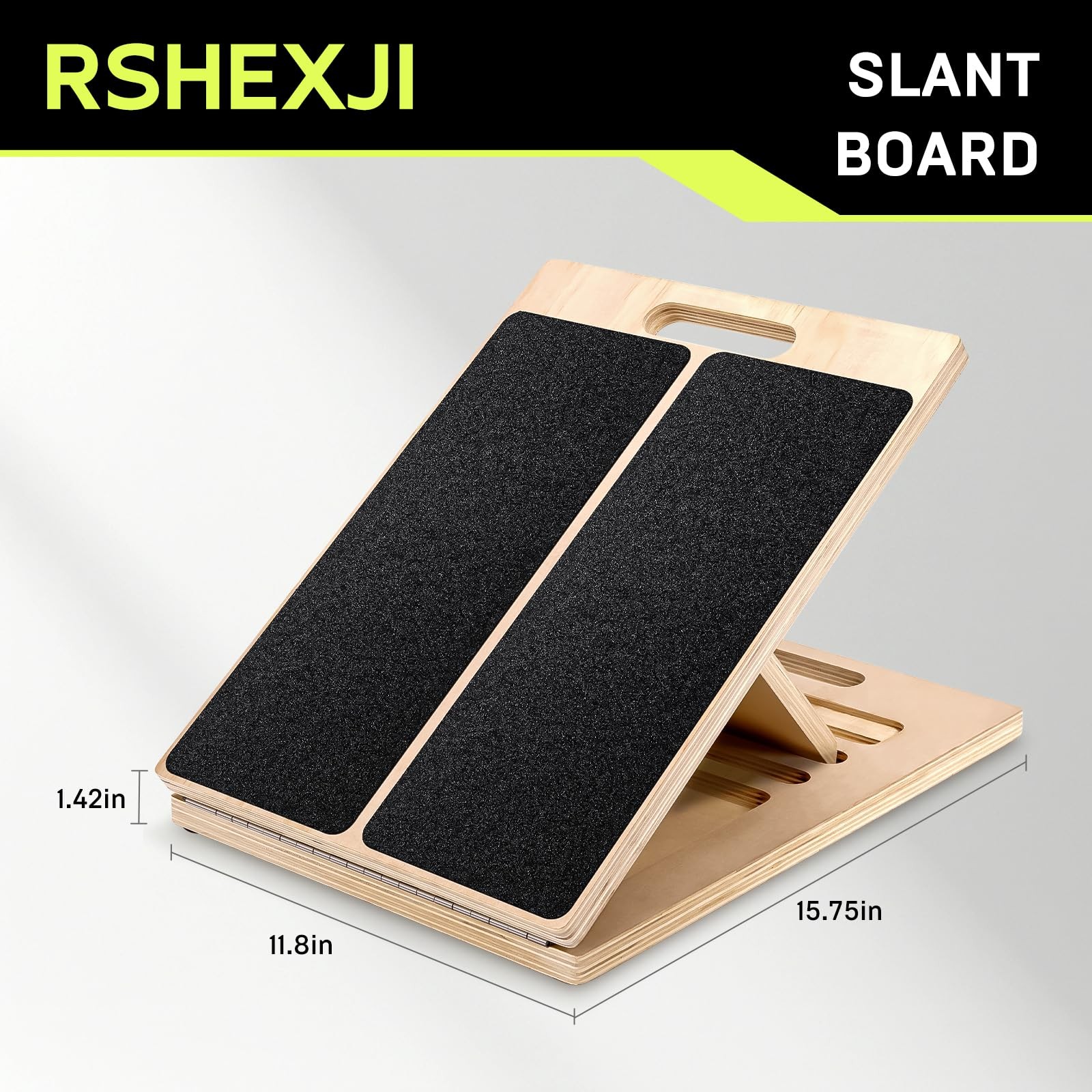Slant Board for Physical Therapy, 6 Angle Adjustable Calf Stretcher with Trai...