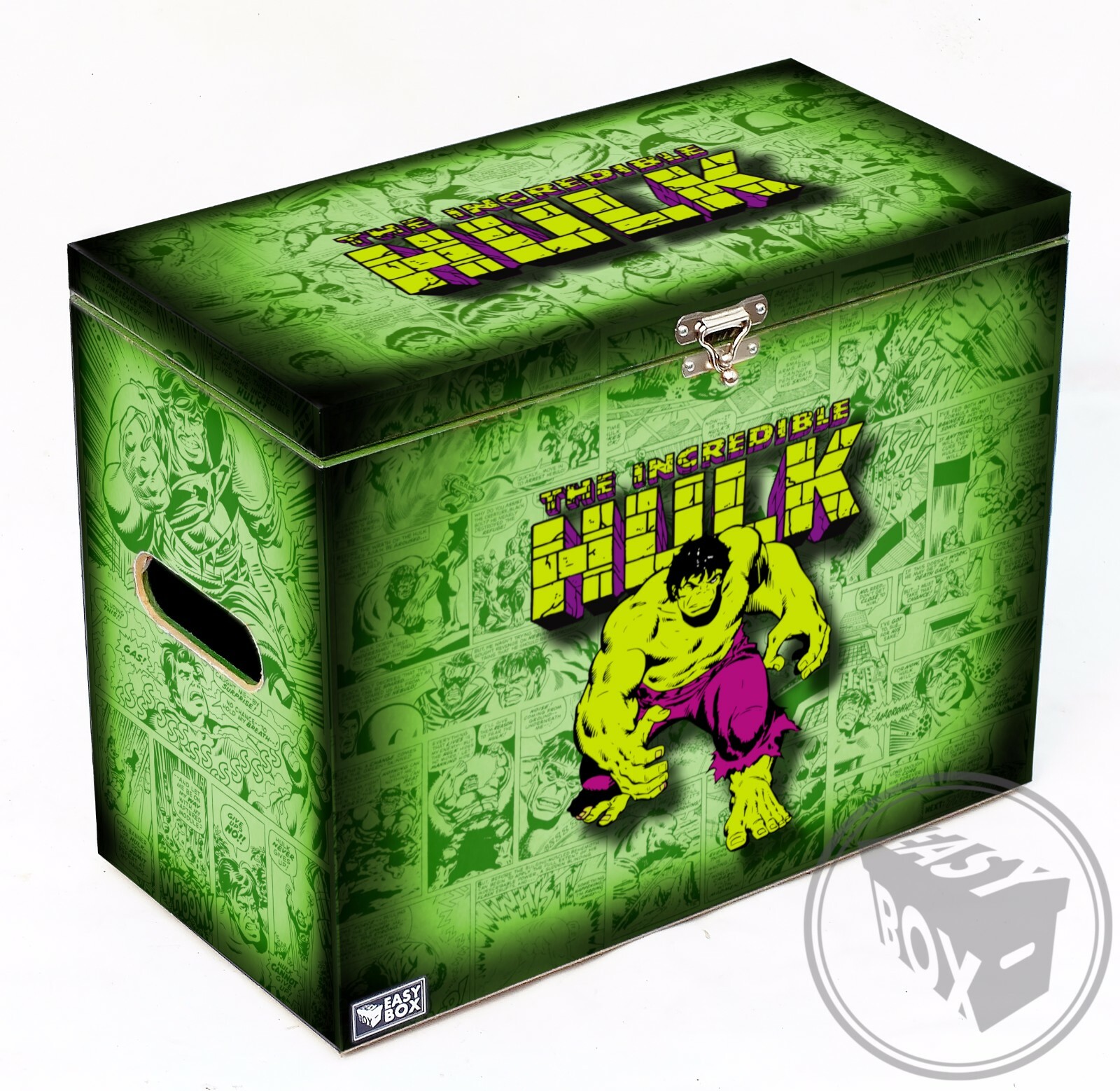 Large Comic Book Hard Storage Box Chest MDF Hulk