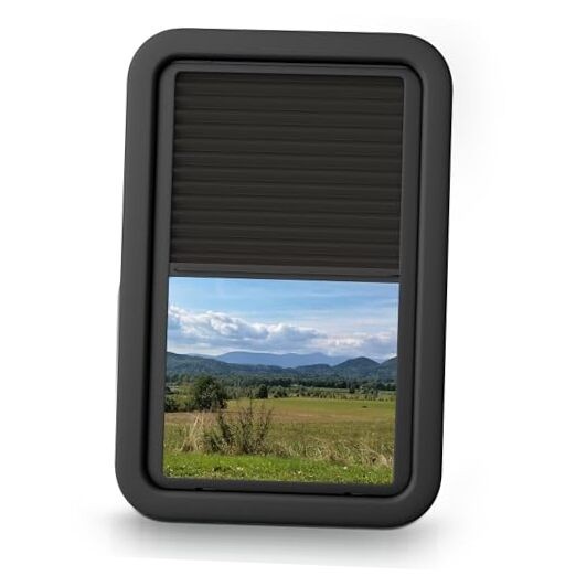 806621 RV Window for Entry Doors With Low-profile Shade 12'' W X 21'' H Black