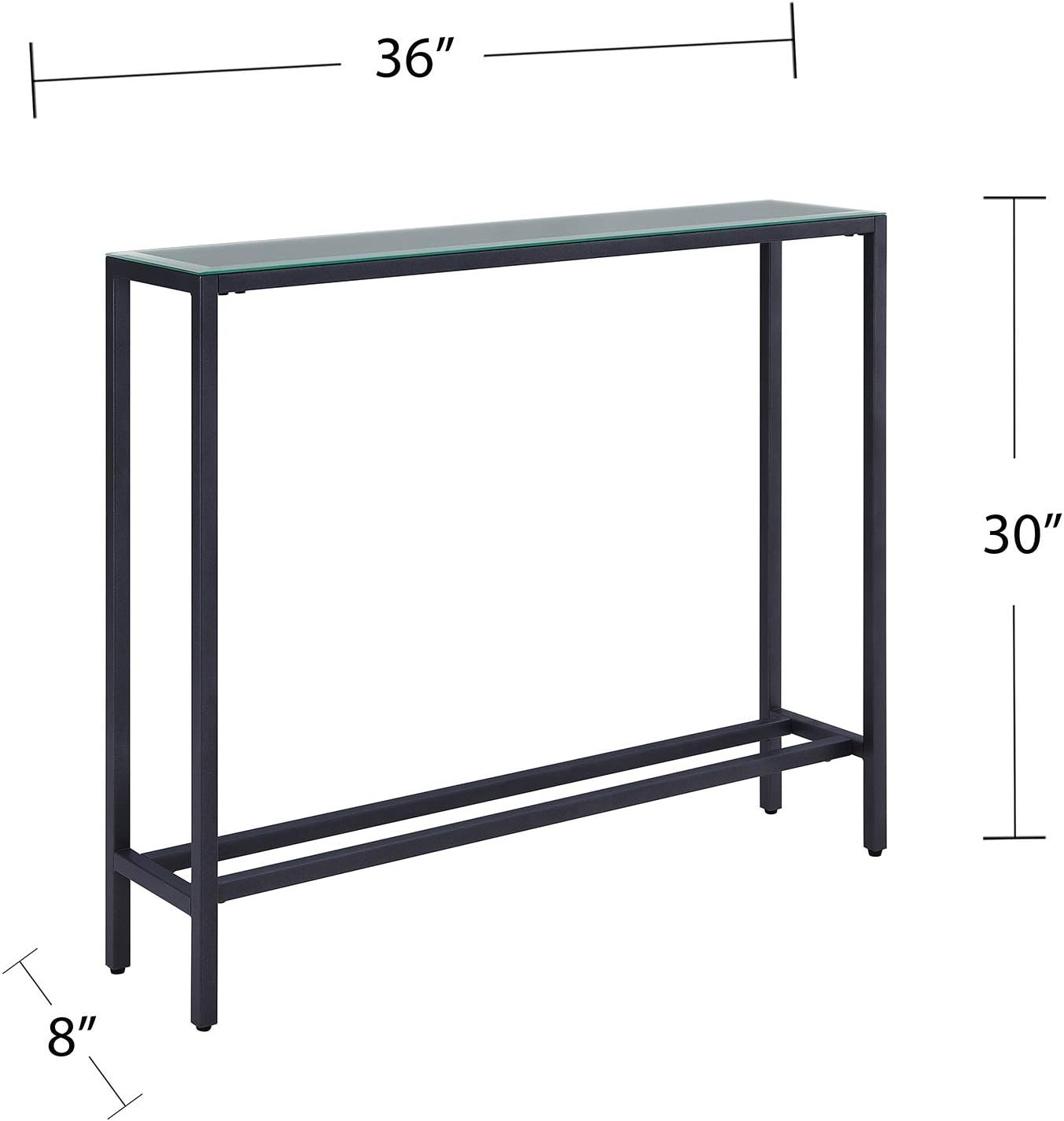 Darrin Narrow Console Table, Gray