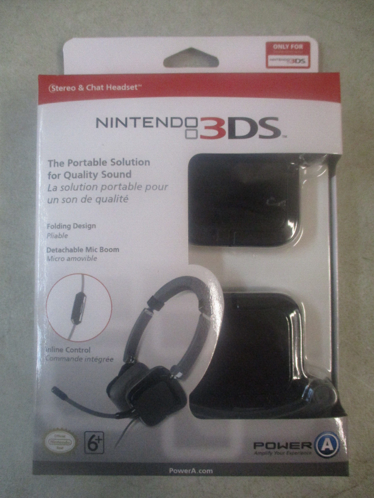 NINTENDO 3DS POWERA STEREO AND CHAT HEADSET COMPLETE IN BOX