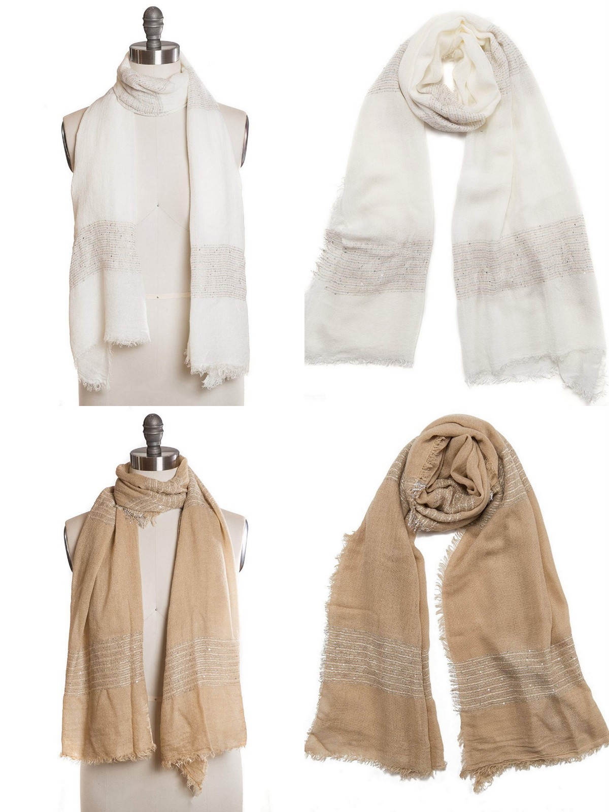 New Ombre Wrap Around Scarf Shawl with Small Sequins nwt