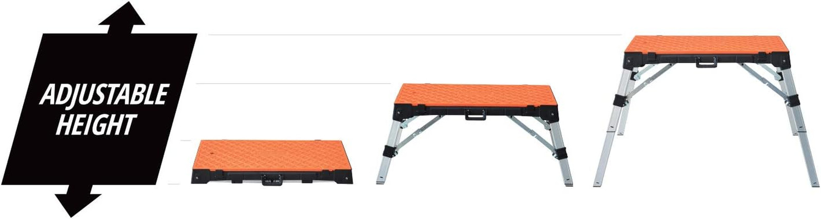 30146A 4 in 1 Portable Workbench Work Table Dolly Scaffold and Creeper Adjustab