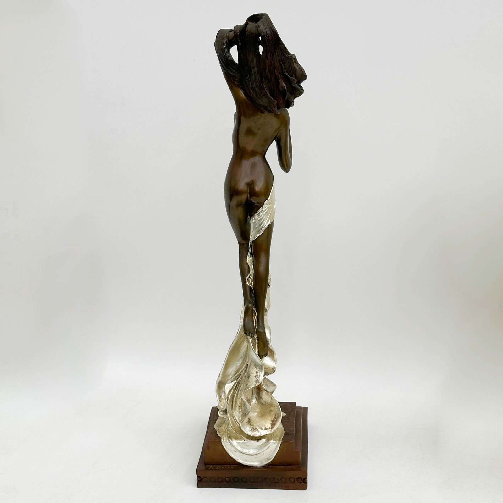 Angelo Basso Italian Primavera Patinated & Leafed Bronze Sculpture Ltd Ed/175