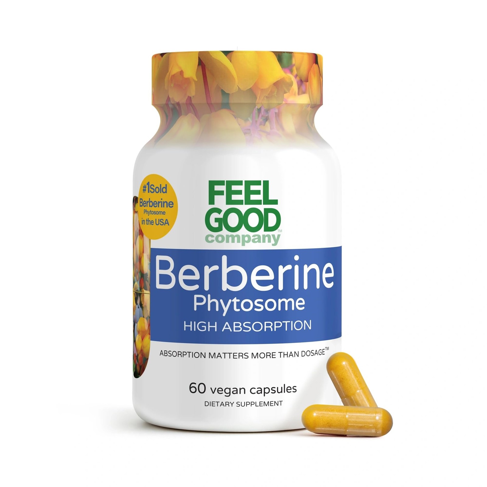 Feelgood Co. Berberine 2200mg - High Absorption, Blood Glucose & Cholesterol