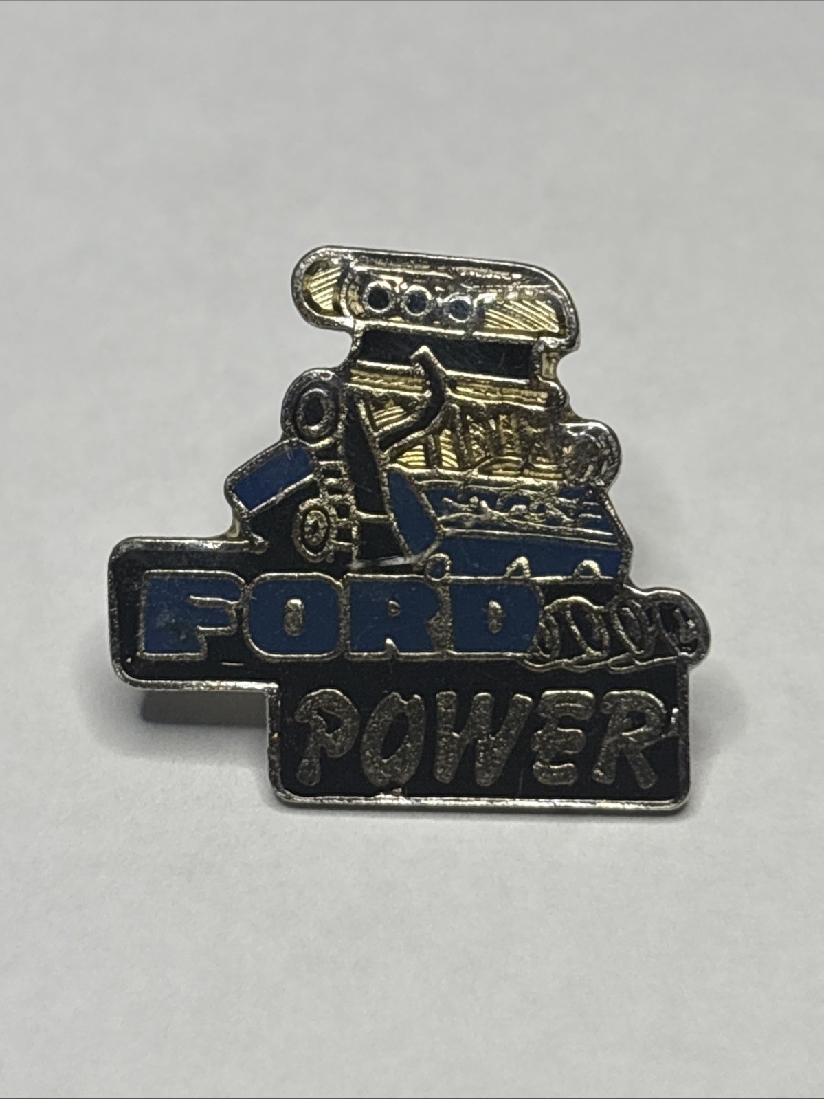 Lapel Pin - Engine Block Ford Power S69