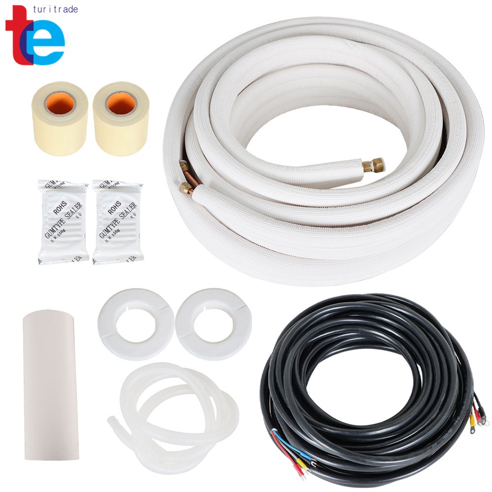 50 FT Install Kit For Mini Split Heat Pump Systems 1/4" - 3/8" Dia. Copper Line