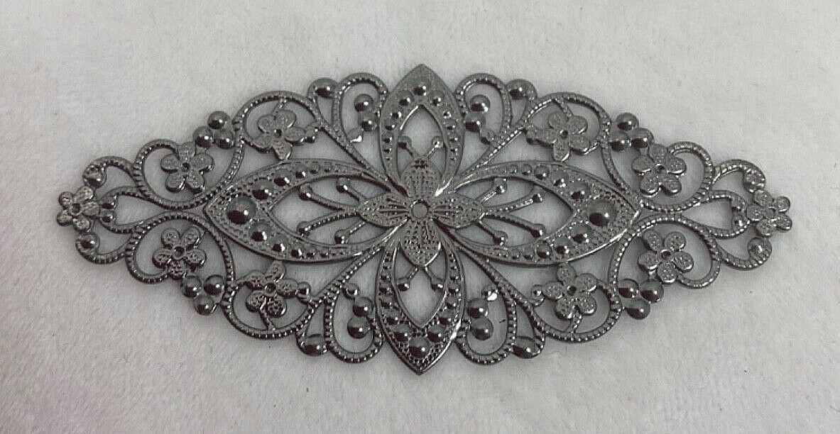 Findings ~ 60 pcs ~ Gun Metal ~ 35mm x 81mm Filigree Element Connector WRFg