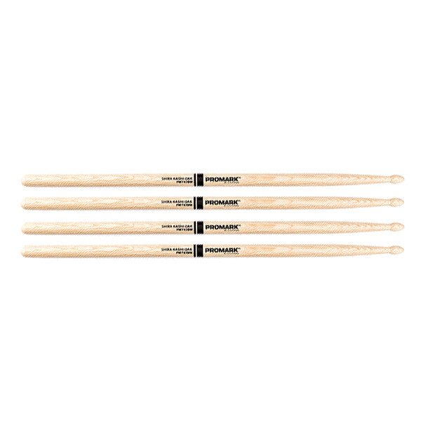 2 PACK Promark Shira Kashi Oak 747B Classic Attack Wood Tip drumstick PW747BW-2