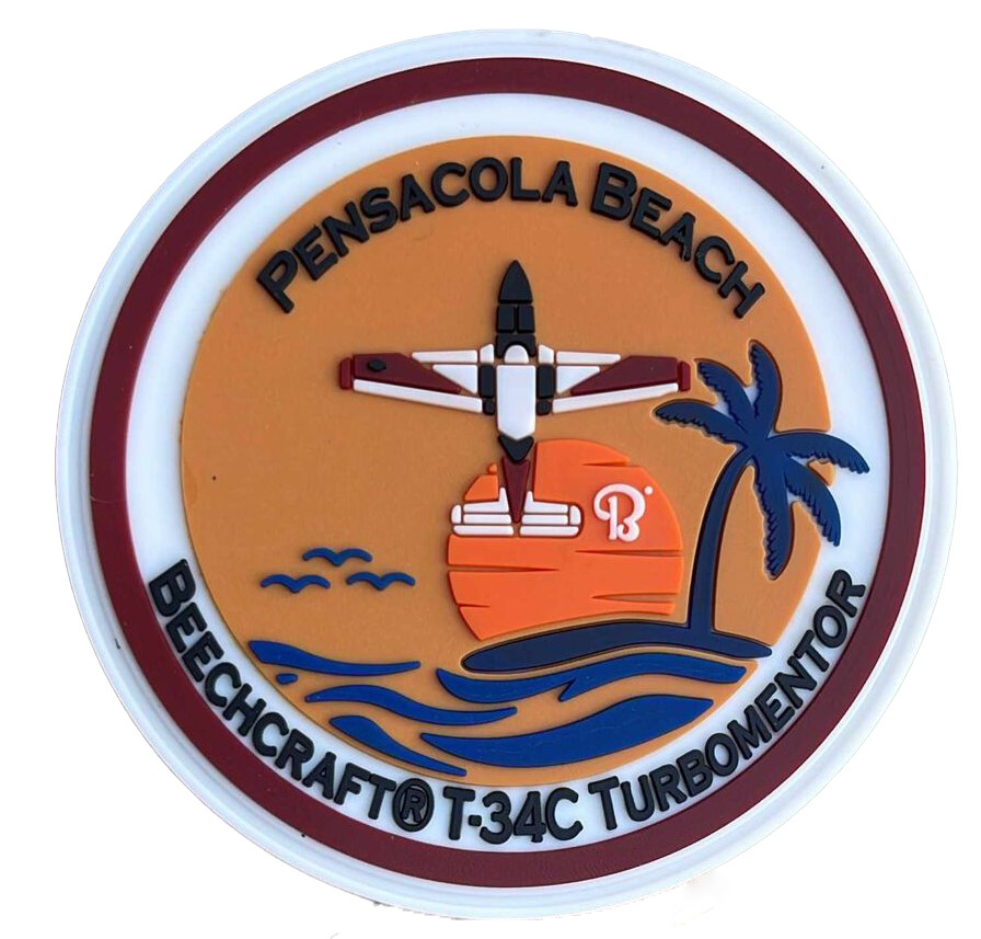 Beechcraft® T-34 Turbomentor Pensacola Beach, 3.5 inch with Hook and Loop, PVC