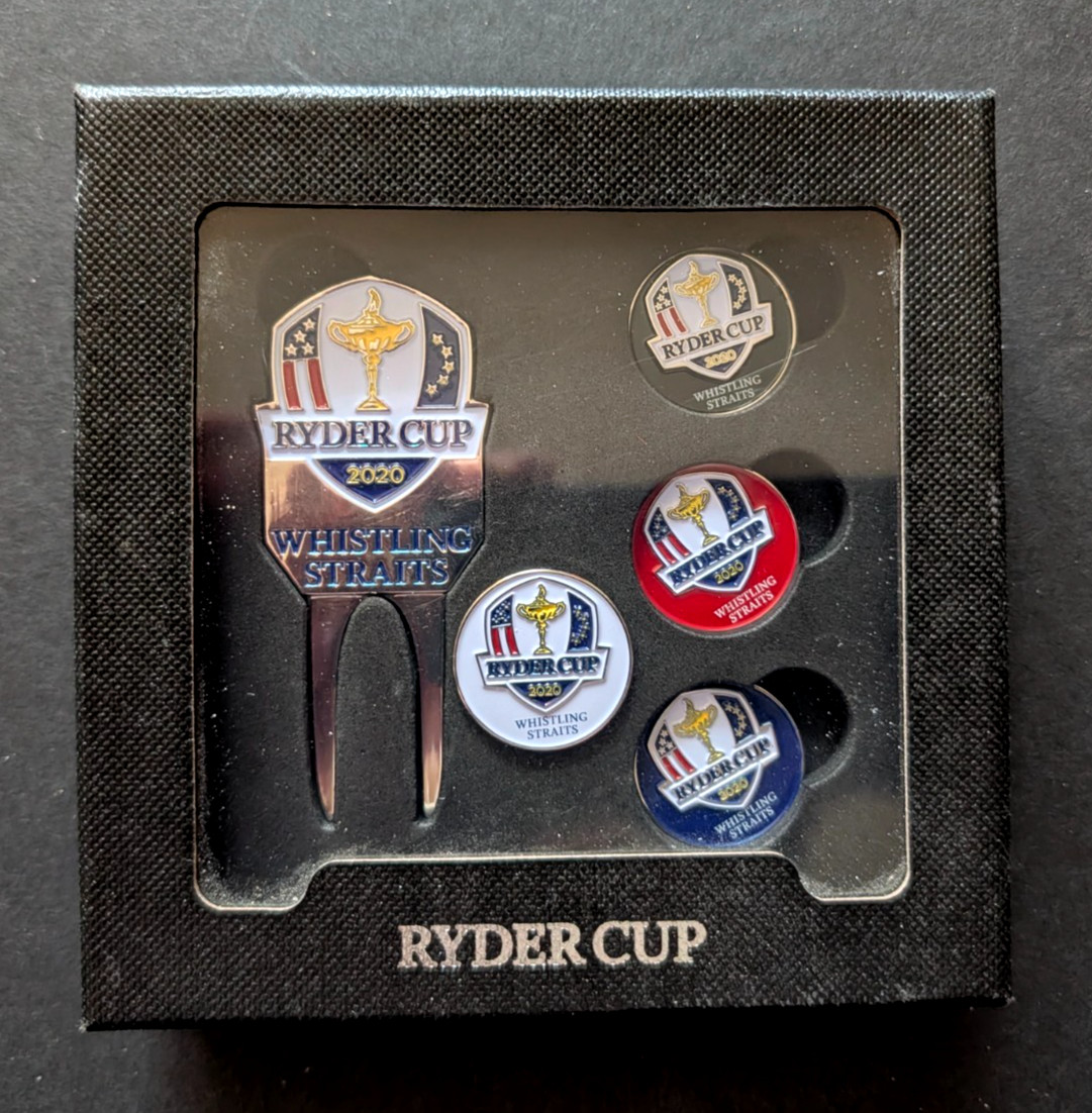 vtg - new - 2000 RYDER CUP - Golf divot tool & ball markers - Whistling Straits