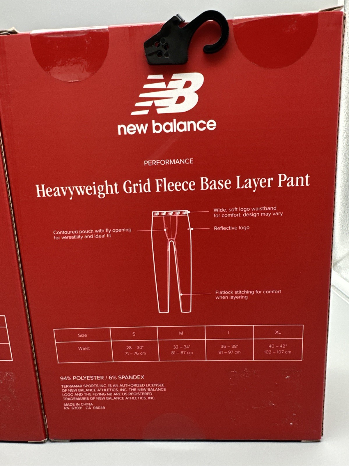 New Balance Bubble Fleece Half Zip & Grid Base Layer Pants Size L Set