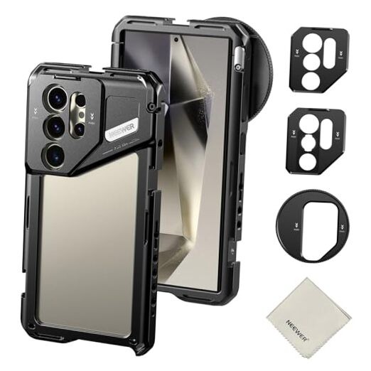 S24 Ultra Phone Cage with 67mm Filter Adapter, 17mm Lens Backplate, T S24 Cage