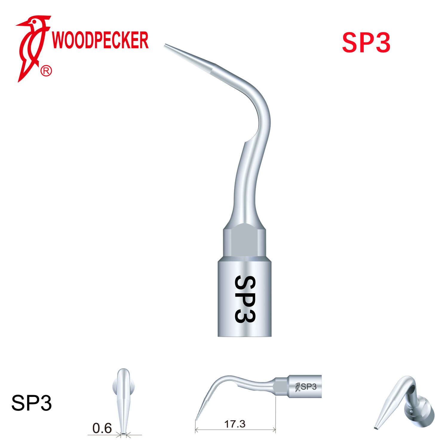 Woodpecker Piezo Periodontal Surgery Tips SP3 for Surgic Smart & AI Surgery