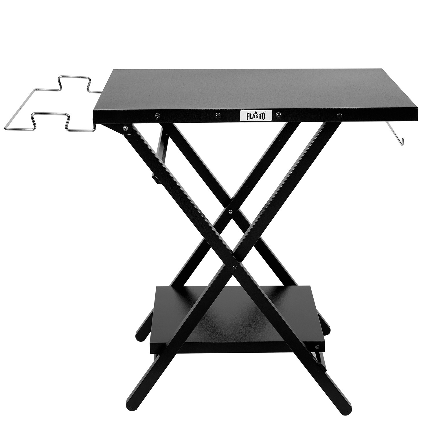 Feasto Foldable Grill Cart Outdoor Stand Table with Extra Storage Bottom Shelf