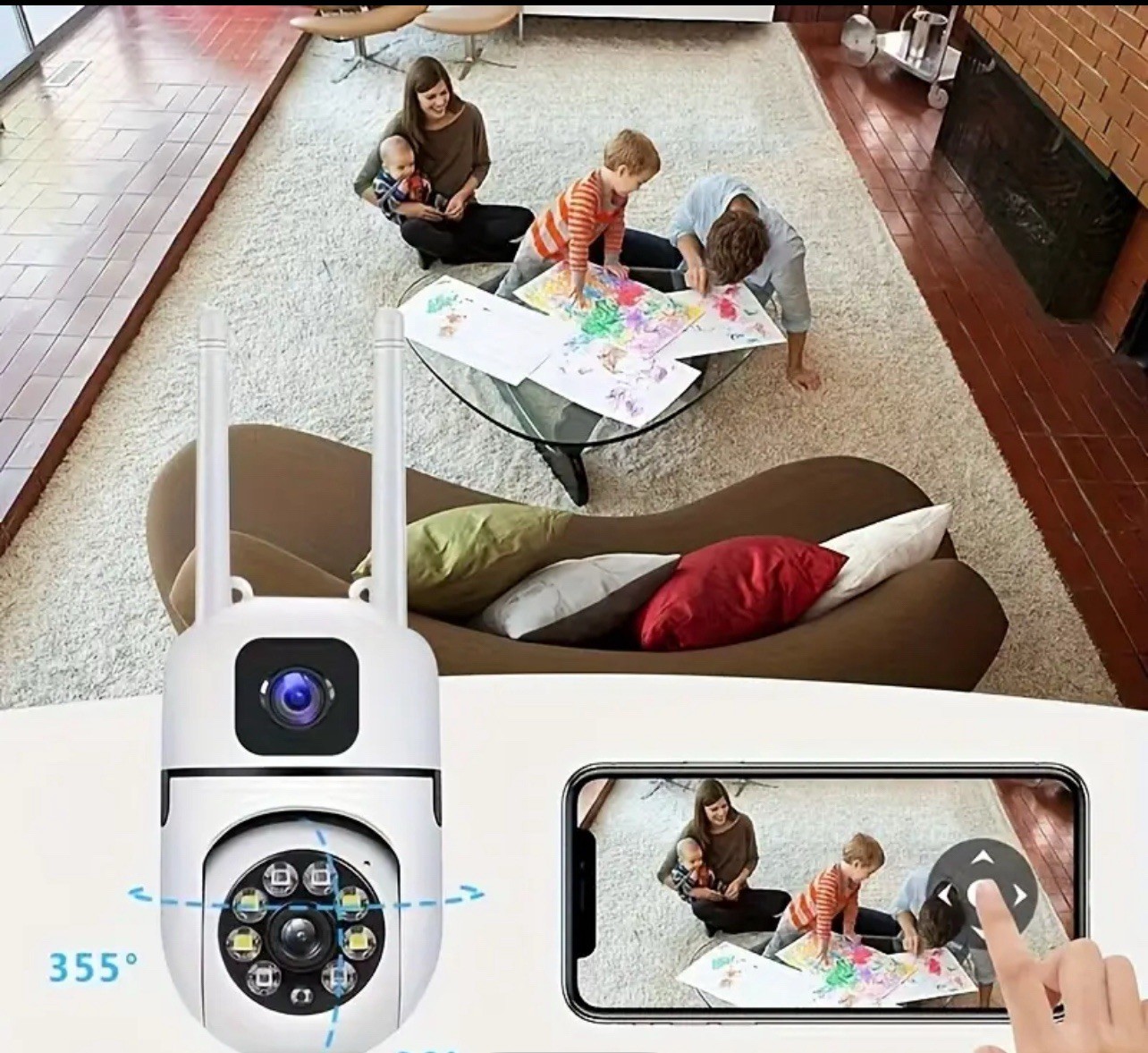 2Pack 1080P WIFI IP Camera Wireless Outdoor CCTV HD PTZ Home Security IR Camera