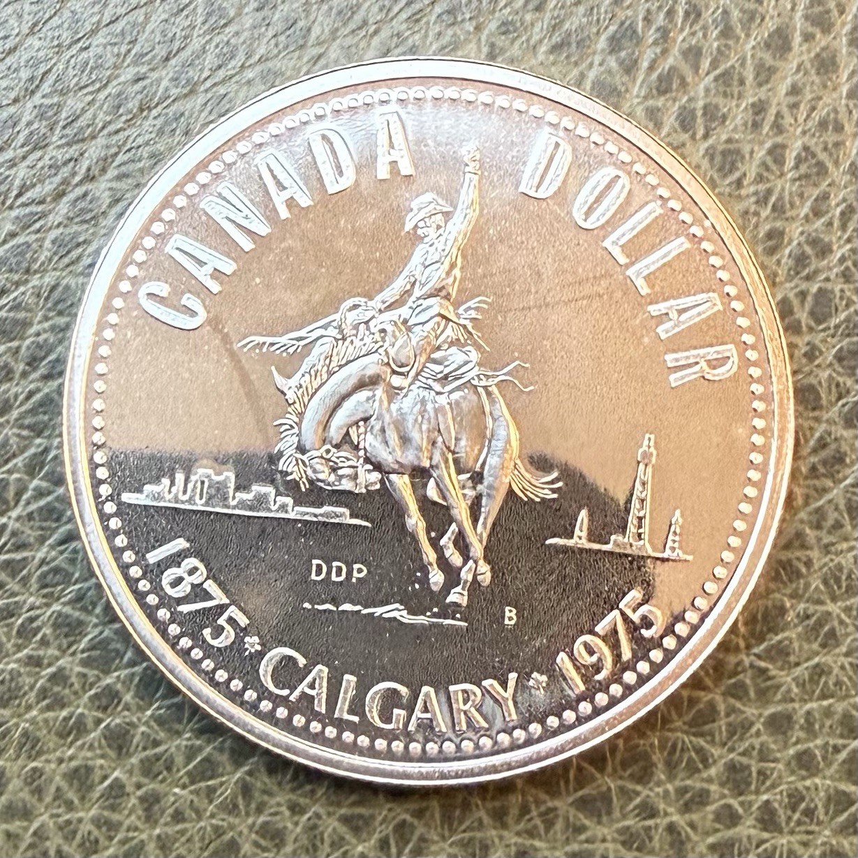 1975 Canada Silver Dollar 50% Silver Calgary Stampede
