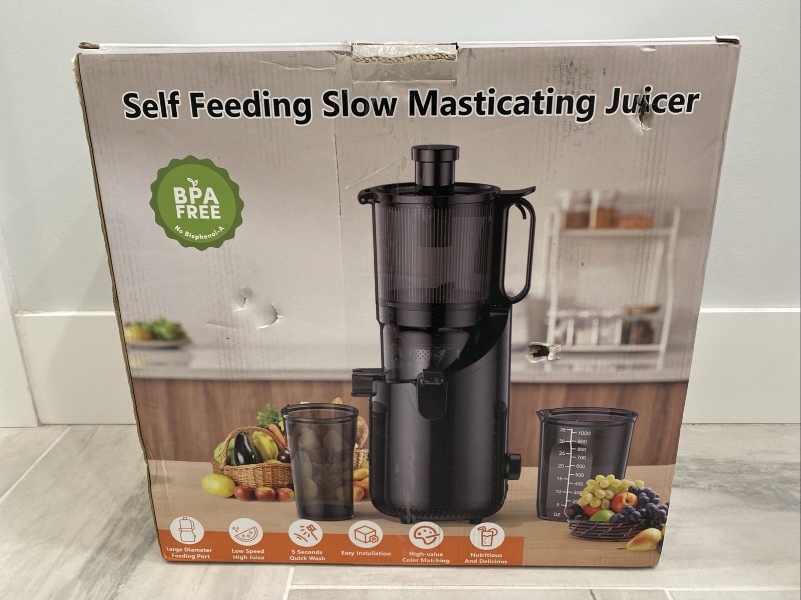 Cold Press Juicer Amumu Slow Masticating Machines BPA Free 250W JC-30
