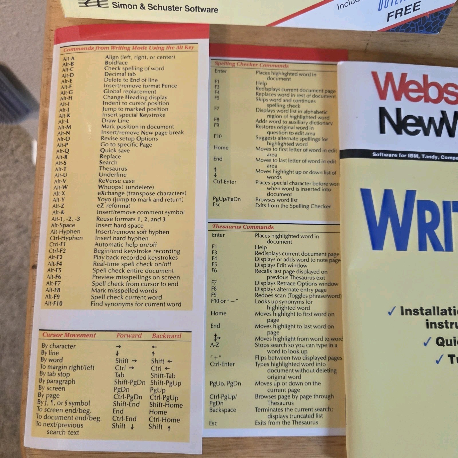 VTG Simon & Schuster Webster's NewWorld Writer II for IBM/DOS *COMPLETE*