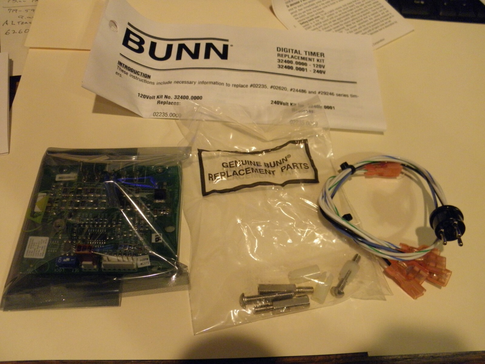 Bunn 32400.0001 Timer Kit, Dgtl-120V(W/Adapter) - Free Shipping + Genuine OEM