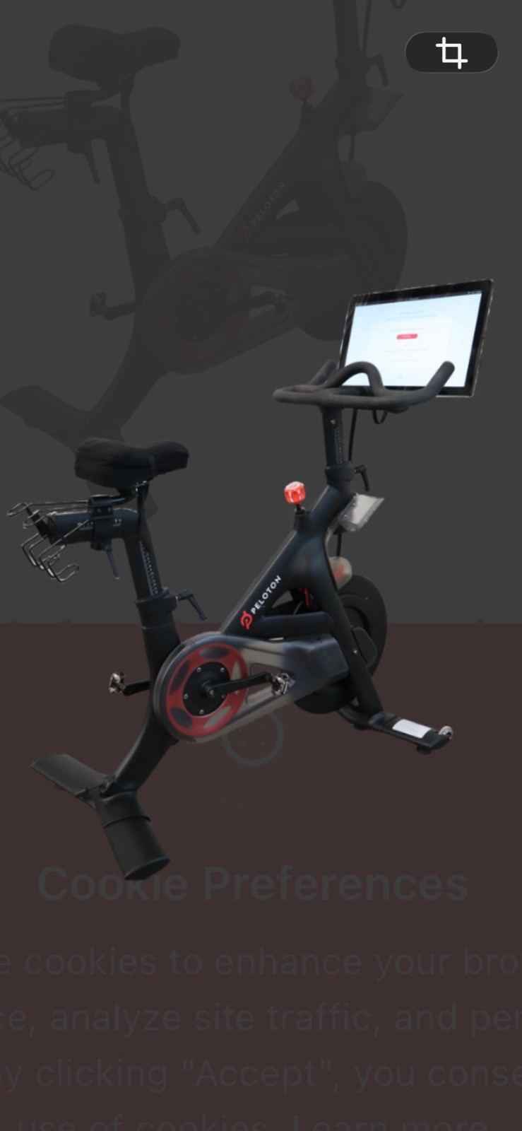 Peloton Upright Exercise Bike Touchscreen Magnetic Resistance Black
