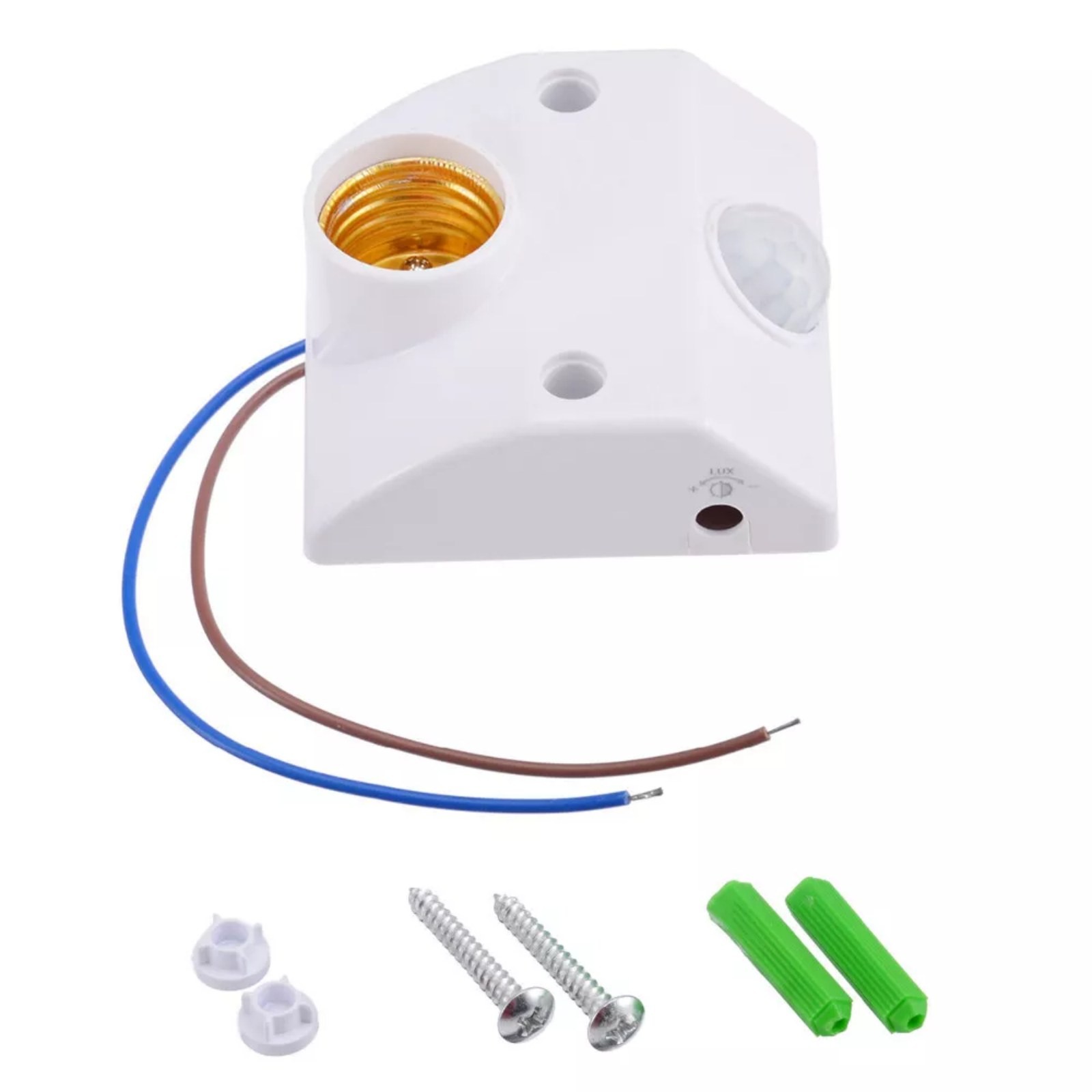 1Pc E27 Auto Human Motion Sensor Detector Bulb Light Lamp Base Holder AC110-240V