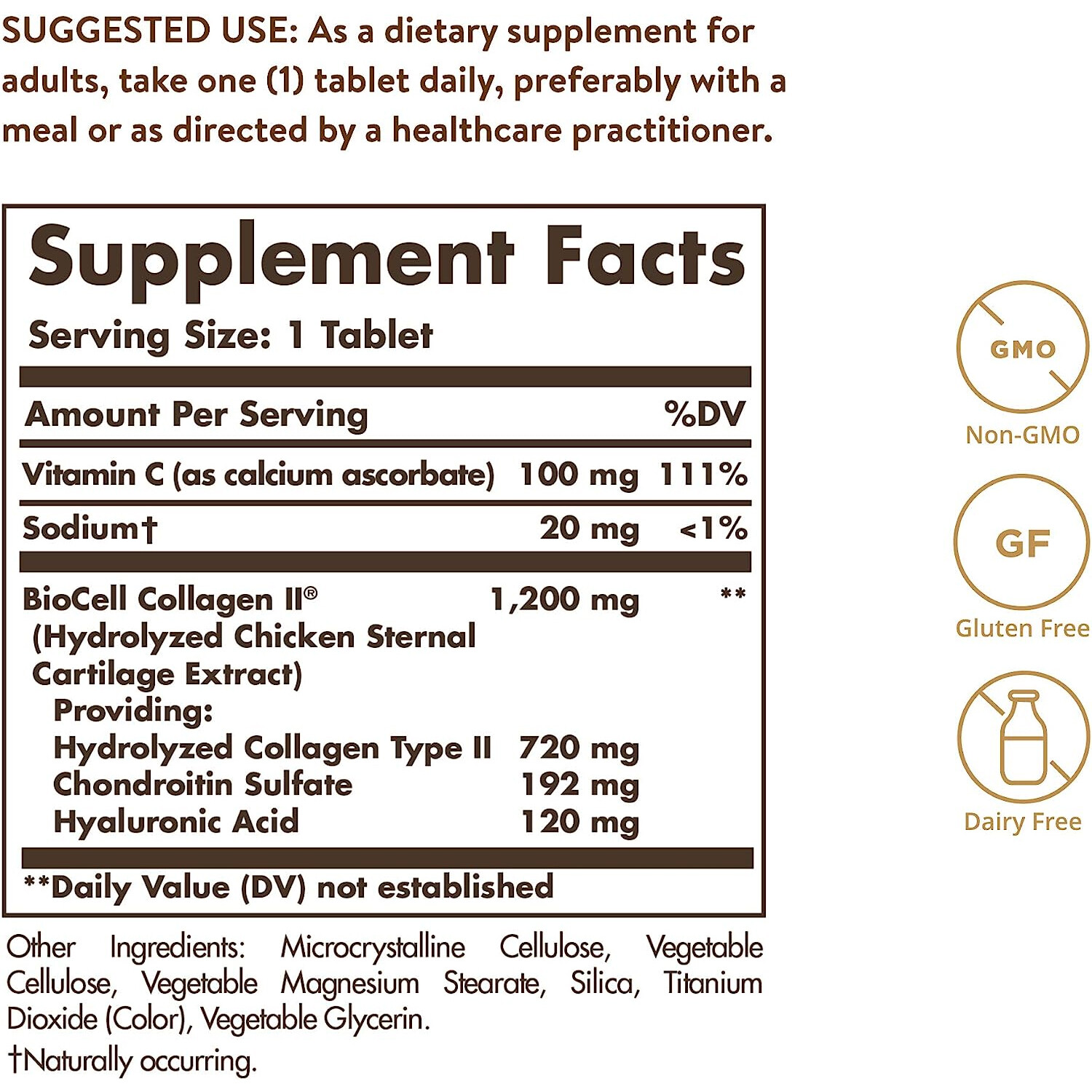 Solgar Hyaluronic Acid Complex, 30 Tablets