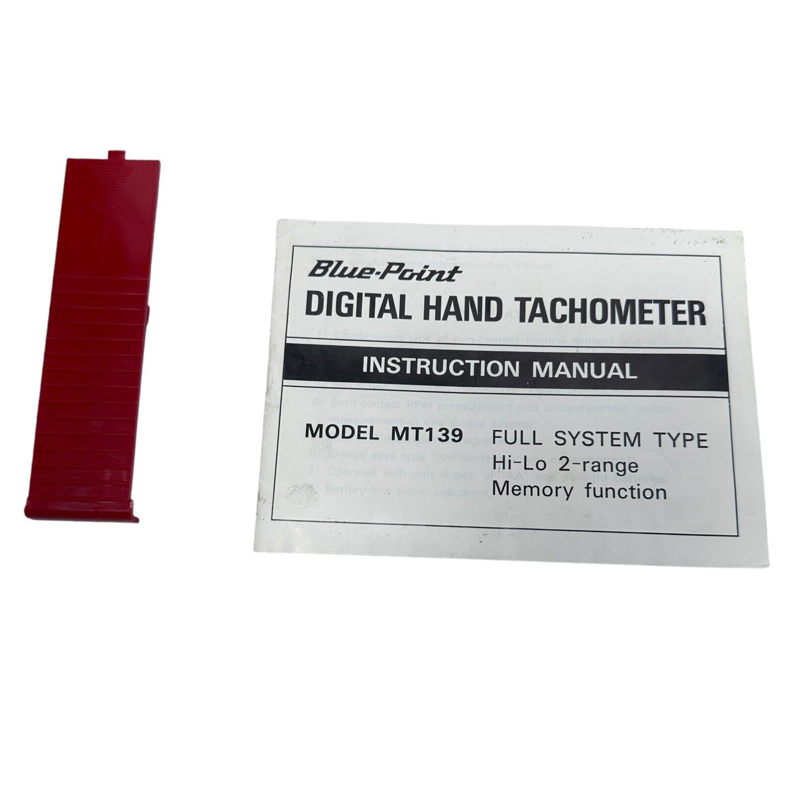 Blue Point MT139 Dual Function Digital Tachometer Replacement Parts READ