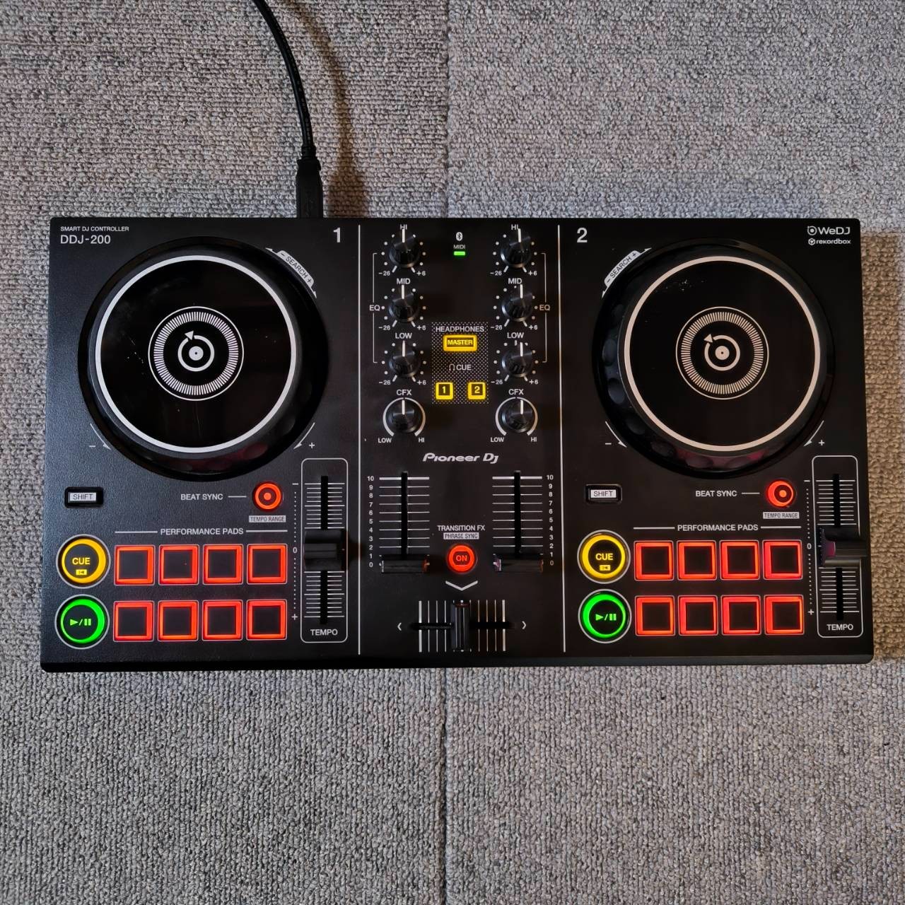 Pioneer DJ DDJ-200 DDJ200 2-Channel 2ch DJ Controller W/USB Cable Japan #1