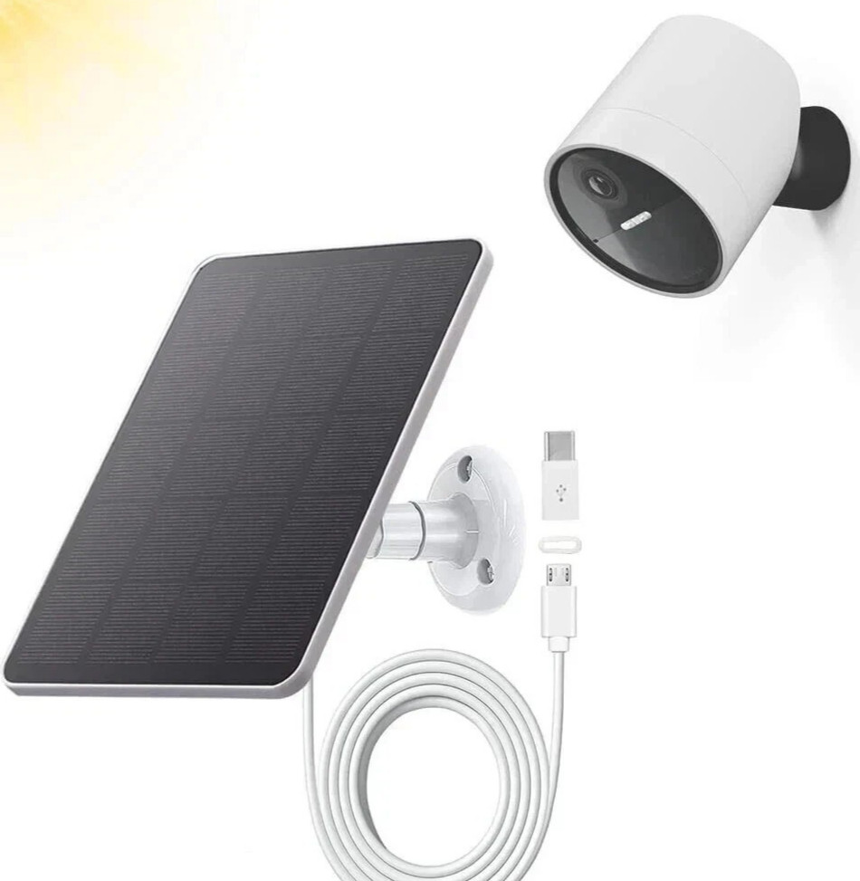 Solar Panel for Ring Camera(2nd Generation) Dustproof Waterproof 5W Solar Panel