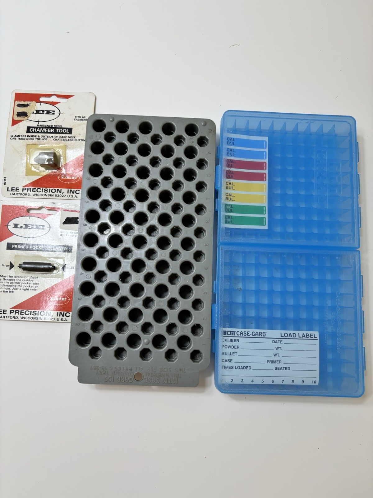 Lee Chamfer Tool 90109 and Lee Primer Pocket Cleaner  90101 + MTM Case Gard