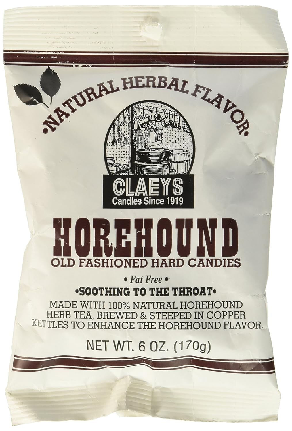 Authentic Horehound Hard Candy - 6 Ounce Round Pieces, Nostalgic Delight
