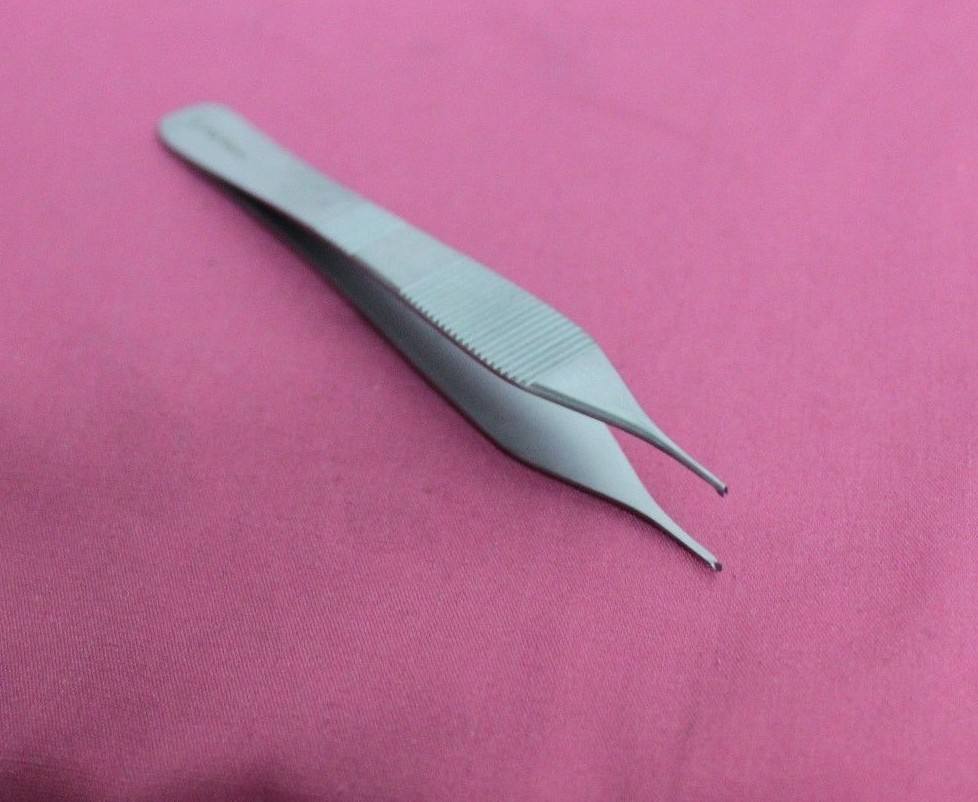OR Grade Adson Micro Tissue Forceps 1X2 Teeth 4.75" Surgical Dental Instruments