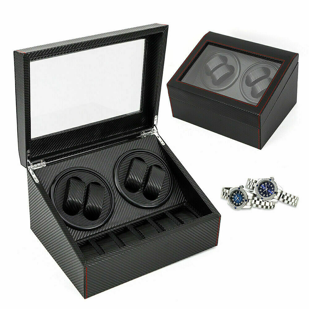 4+6 Automatic Rotation Watch Winder Box Storage Case Self Winding Display Box