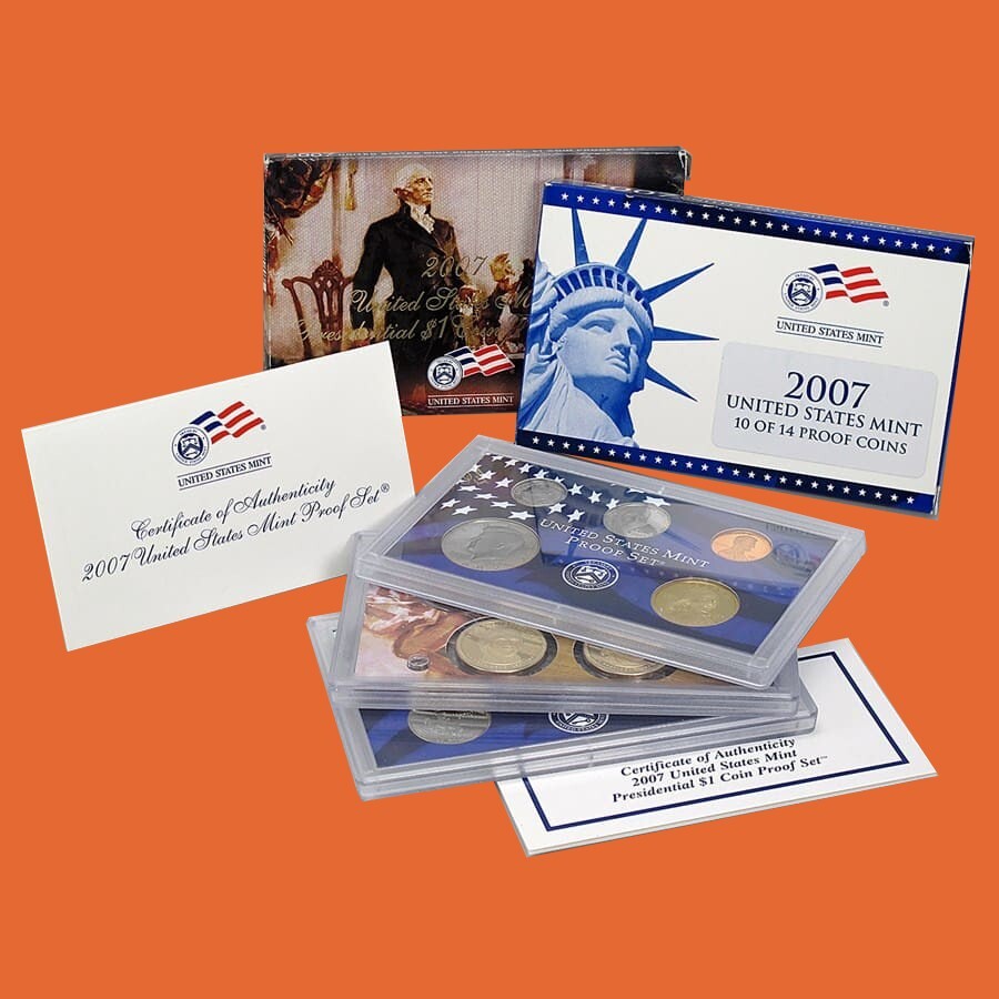 2007 US Proof Set ~ 14 Coin ~ Original Government Packaging OGP