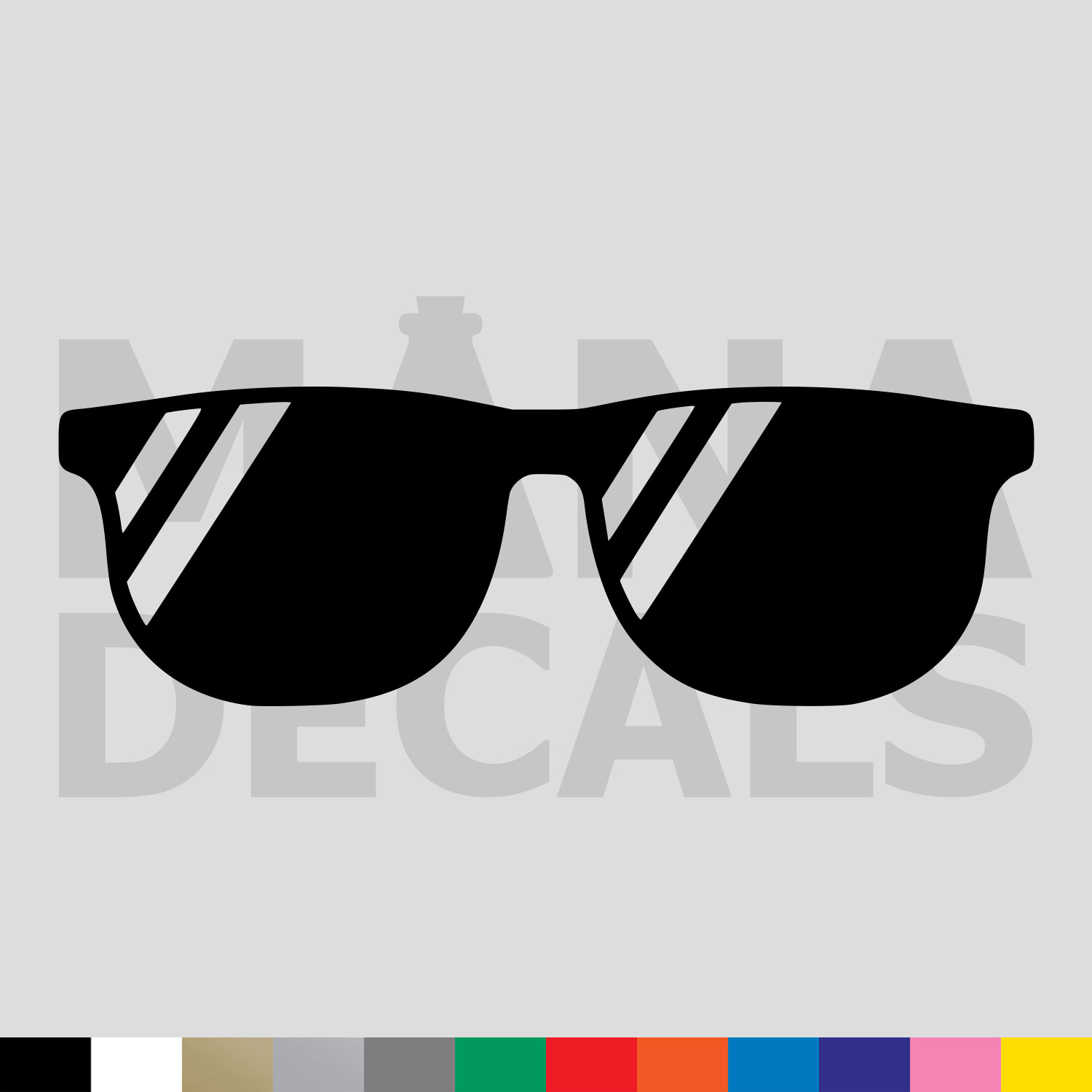 Sunglasses Vinyl Die Cut Decal Sticker - Cool Summer Beach Glasses